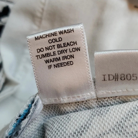 Ann Taylor Women’s Capri Pants, Slight Stretch, Turquoise, Black & White Sz 6 - Picture 7 of 11